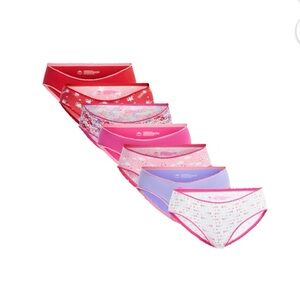 Valentine's Day Jersey Hipster Panties 7-Pack. Women size XL (16-18) New in Box.